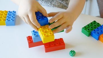 Dice Game With Duplo Bricks - TheDadLab Lego Birthday Party #2