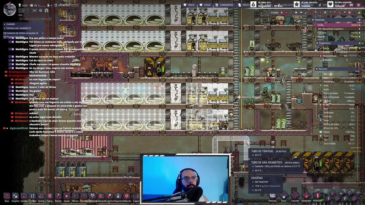 🔴 Oxygen Not Included - Todas as conquistas na mesma RUN | Ciclo 424 | Ep13