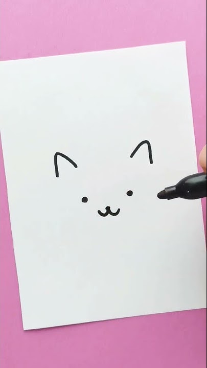 como dibujar un gato con la palabra cat - YouTube