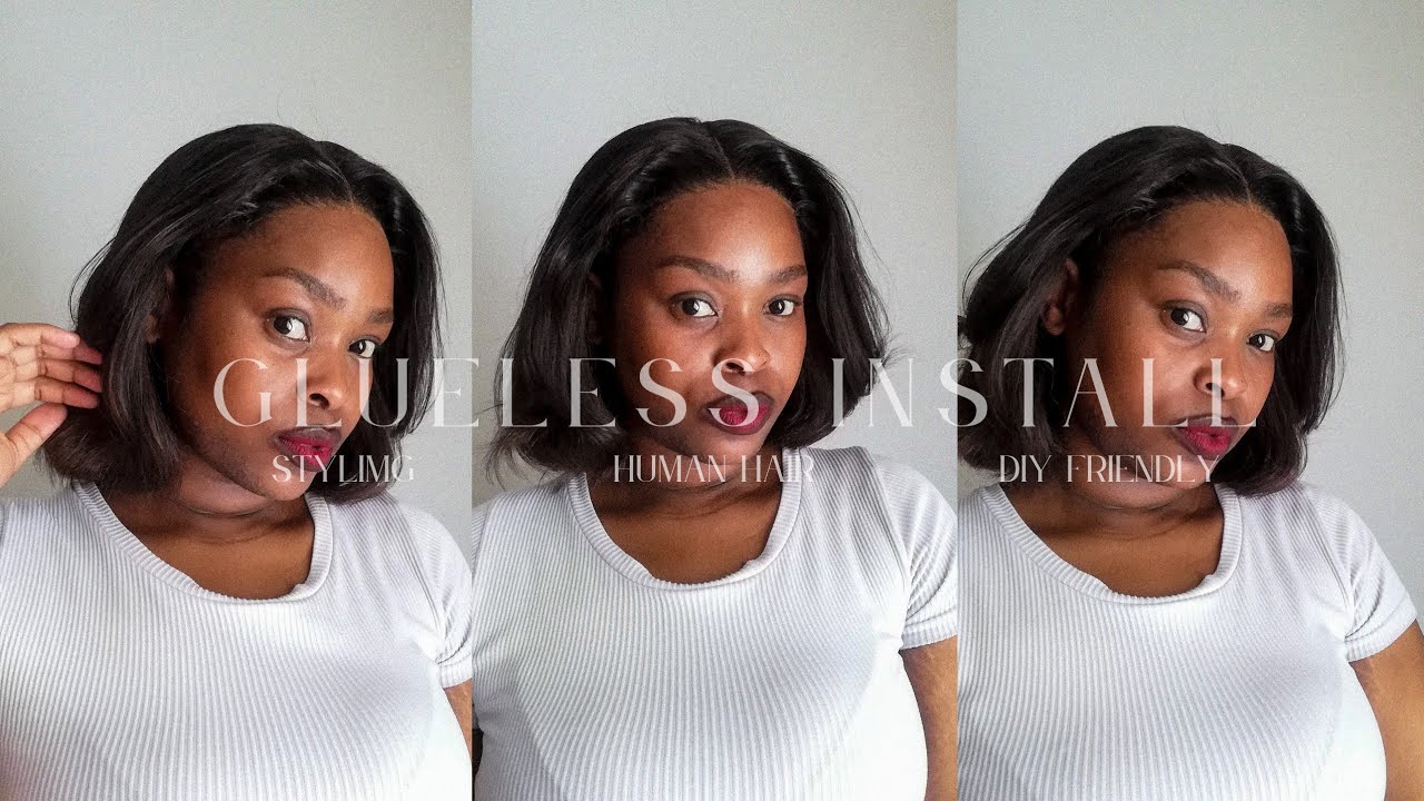 Glueless Closure Wig Install | Roller Set + Straightener Styling ...