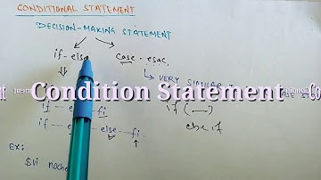 Case statement in shell script | Conditional statement