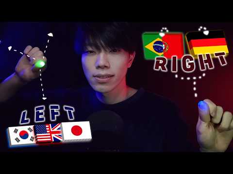 ASMR｜Difficult Instructions｜Follow the LIGHTNING on either the right or the left⚡different languages