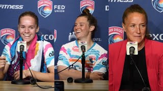 Hanna Lundkvist, Savannah McCaskill and Casey Stoney after 1-1 draw to NJ/NY Gotham