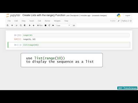 83   Iteration Creatie Lists with the range Function