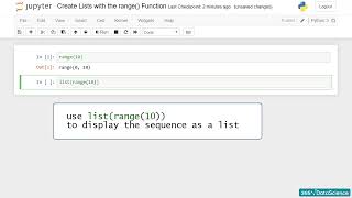 83   Iteration Creatie Lists with the range Function