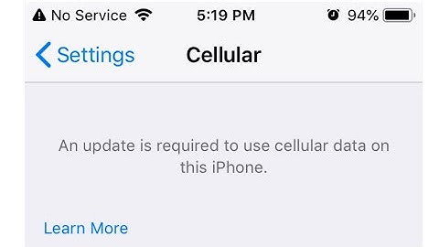 An Update is Required to Use Cellular Data on this iPhone 7, 8, X, XS Max and 11 Pro Max in iOS 13