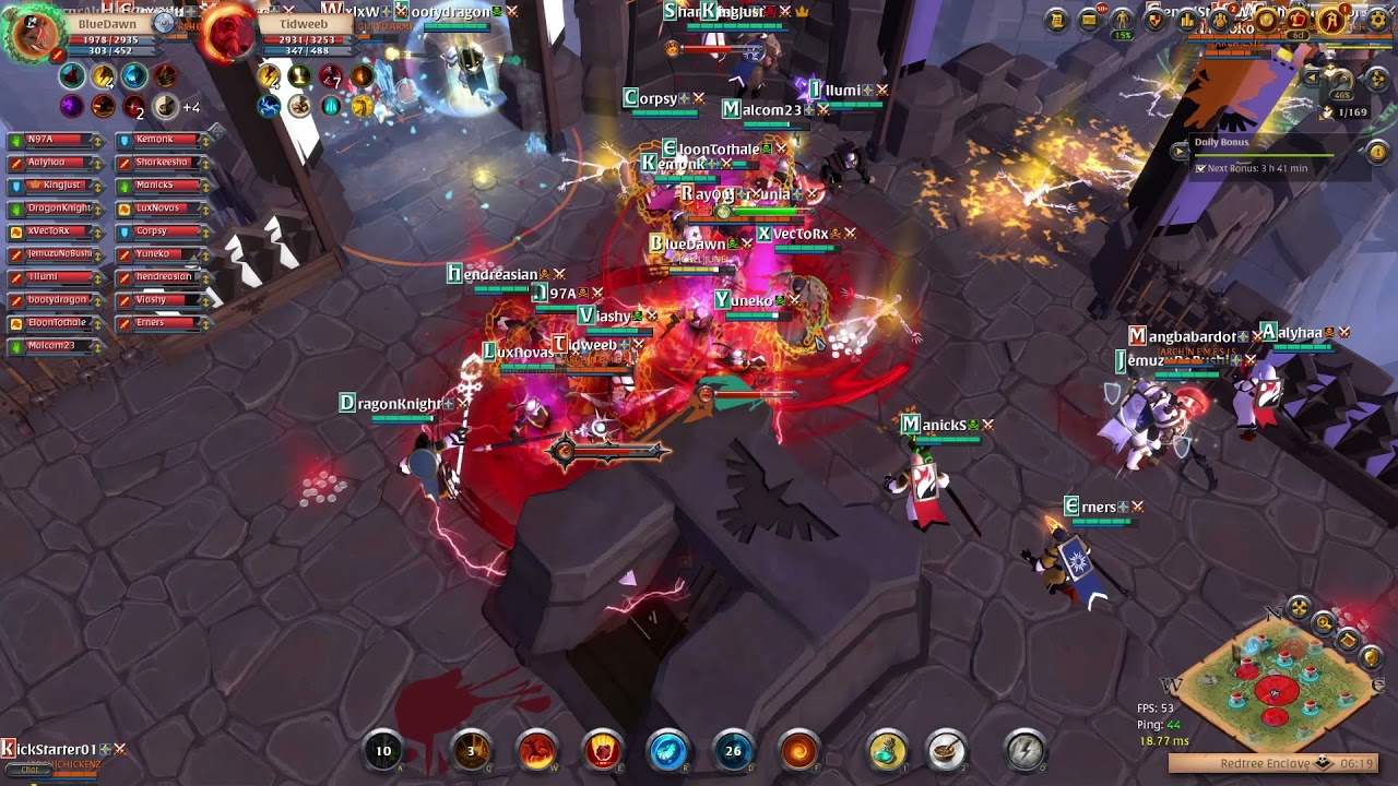 20 Players VS 200 Arch (Un-Cut Brimstone POV) Albion Online