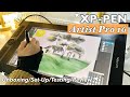 Xppen artist pro 16 pen display tablet unboxing setup testing  review  emmy lou