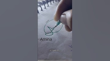 Amina🌼✨ name sign @Its_happinessk #subscribe #signature #shorts