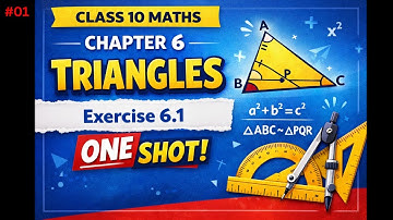 Class 10 Maths Chapter 6 TRIANGLES | Exercise 6.1 One Shot | Triangles class 10 |Class 10 triangles