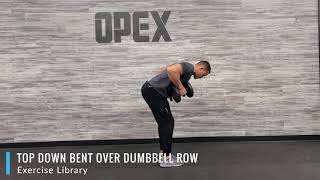 Top Down Bent Over Dumbbell Row