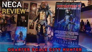 REVIEW. NECA 1/4 SCALE PREDATOR 2 CITY HUNTER - YouTube