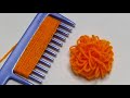 Amazing Woolen Yarn Flower making with Hair Comb | Easy Hand Embroidery Flower Tutorial