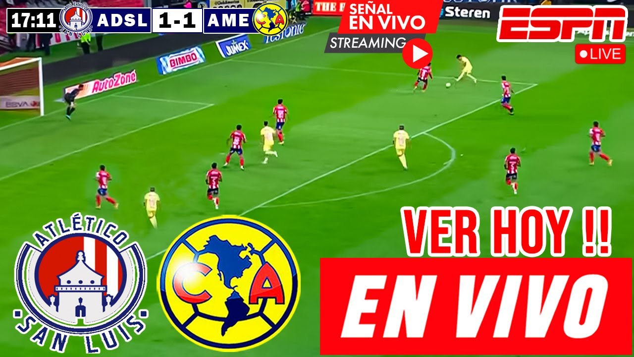 América vs. San Luis en vivo, donde ver a que hora juega América vs ...