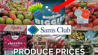 SAM'S CLUB PRODUCE PRICES WALKTHROUGH 2025 🍎 🍒