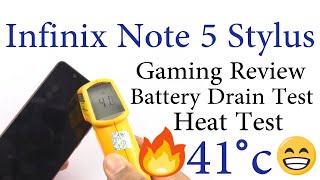 Infinix Note 5 Stylus Gaming Review, Battery Drain Test and Heat Test Asphalt 9, PUBG, MC5