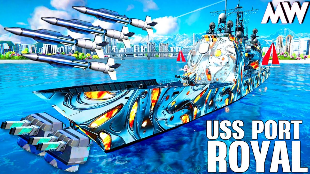 USS Port Royal 4x DF-100 & 2x Den Sho Gun | Best💲Budget Cruiser Loadout | Modern warships!
