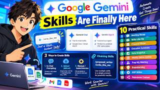Information Google Gemini Skills Are FINALLY Here! 🤯 Automate 10 Workflows with One Prompt Guide