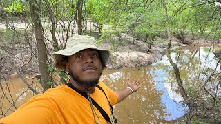 exploring a hidden creek in the woods!