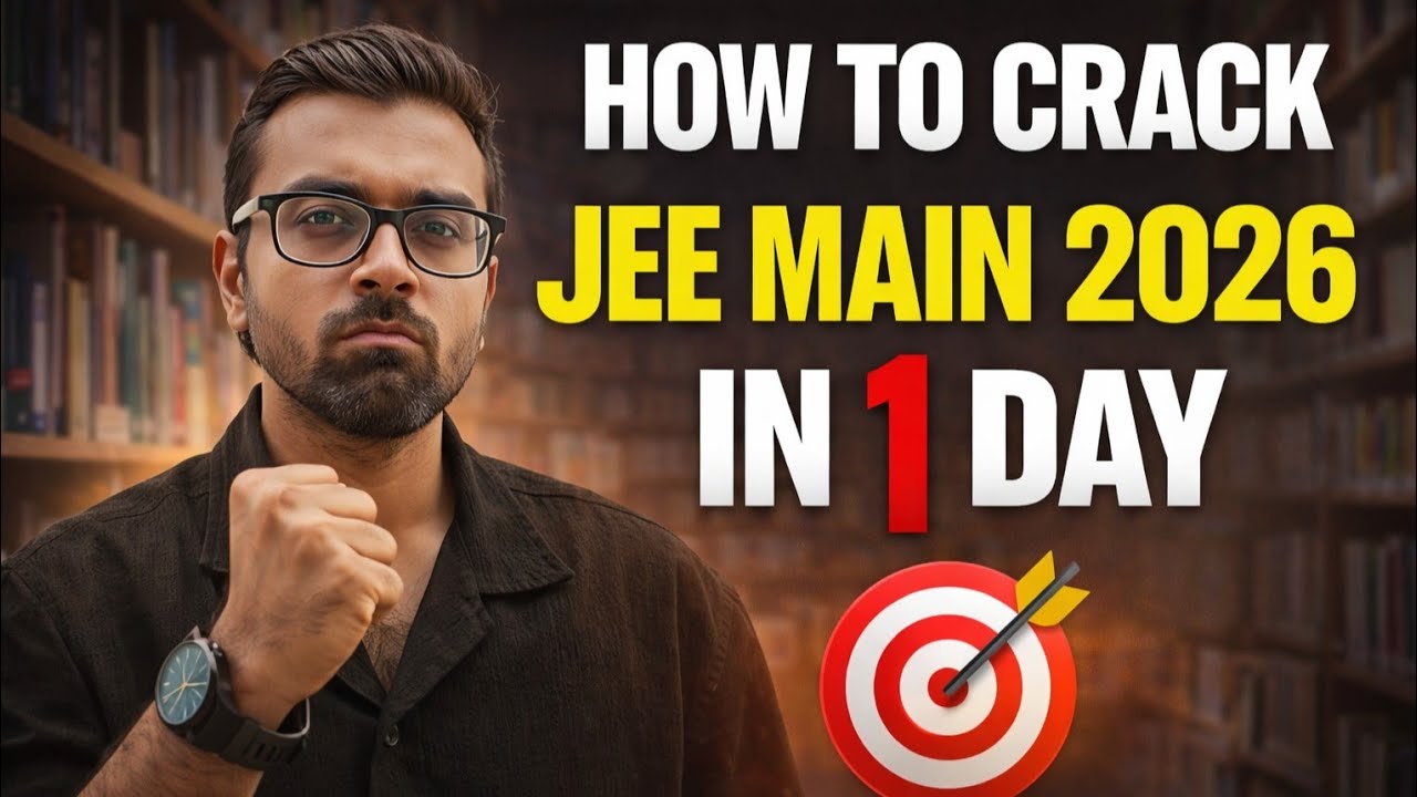 How To Crack JEE MAIN 2026 in 1 Day - YouTube