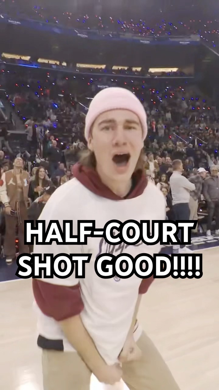 Clippers fan hits the half-court shot!!