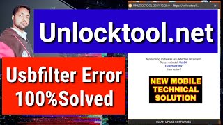 Unlocktool.net Monitoring software are detected on system Please UsbDkEUsbHubFilter then restart screenshot 3