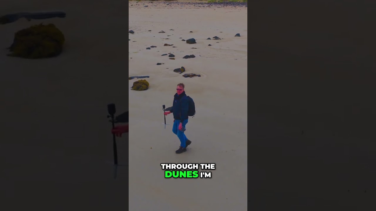 ⁣Drone reveals Scotland's SECRET white sand beach! You won't believe it! #shorts