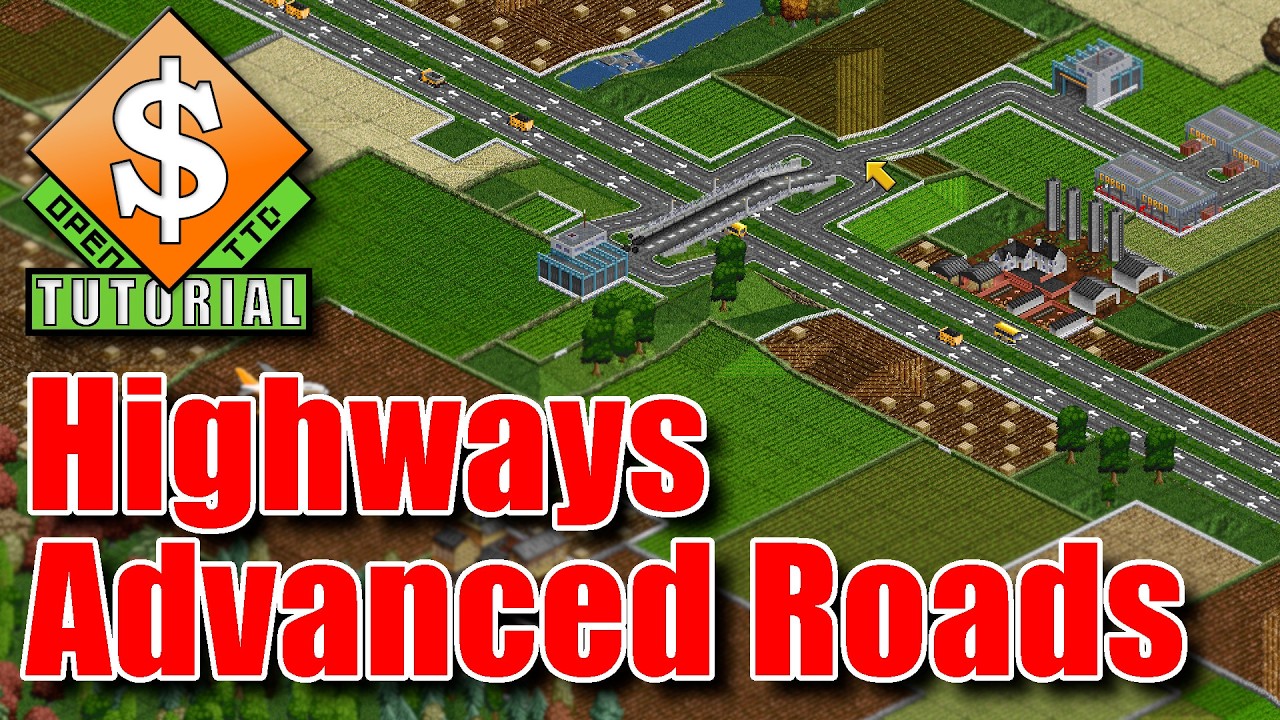 Highways (Advanced Roads) - OpenTTD Tutorial - YouTube