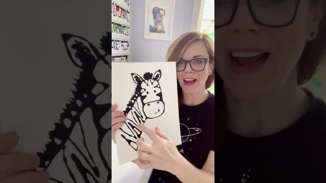 Goth Glue Zebra #easyart #gothglue - YouTube