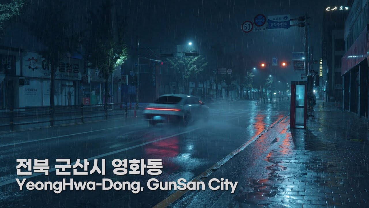 Поздно ночью в городе, где все спят, проливные капли дождя обрушиваются на все мое тело.