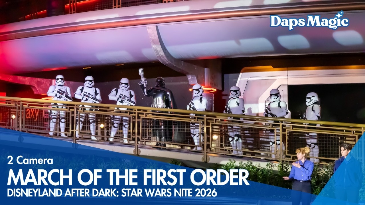 March of the First Order ft. Captain Phasma (2 Cameras) | Disneyland After Dark: Star Wars Nite 🛡️🌑