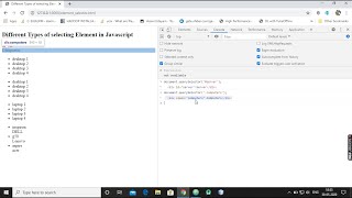 Different ways of selecting element in JavaScript