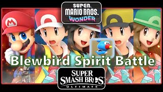 SSBU Blewbird Spirit Battle | Mario Vs Pokemon Trainer | Super Mario Bros. Wonder