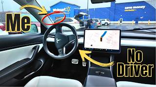 Driverless Tesla Picks Me Up From Walmart???