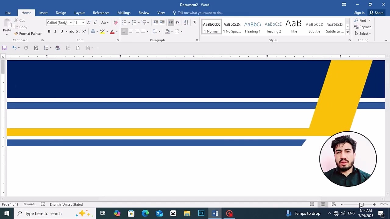 Attractive Cover Letter Design in MS Word