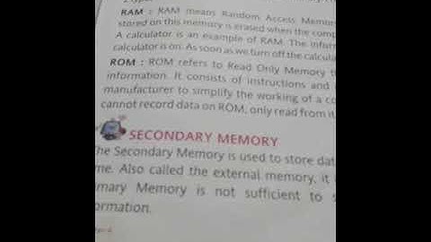 Class-4 part-3 secondary memory