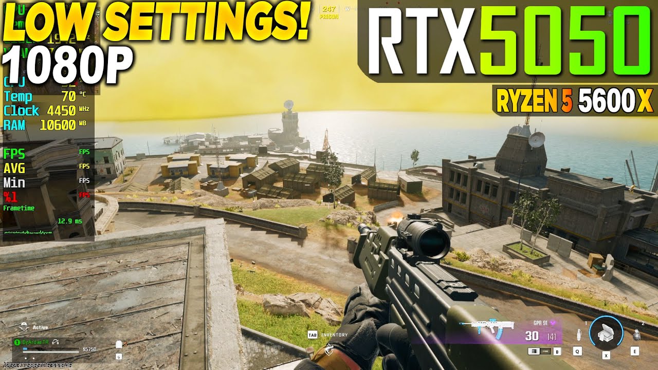 Warzone RTX 5050 + Ryzen 5 5600x - 1080p Very Low,