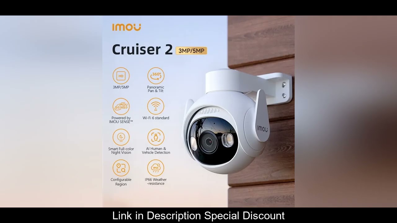 IMOU Cruiser 2 3MP 5MP Wi-Fi Outdoor Security Camera AI Smart Tracking Human Vehicle Detection