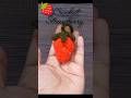 strawberry crochet keychain#diy #craft #trendingshorts