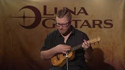 Crescent Olive Ash Burl Concert Ukulele by Luna Ukes