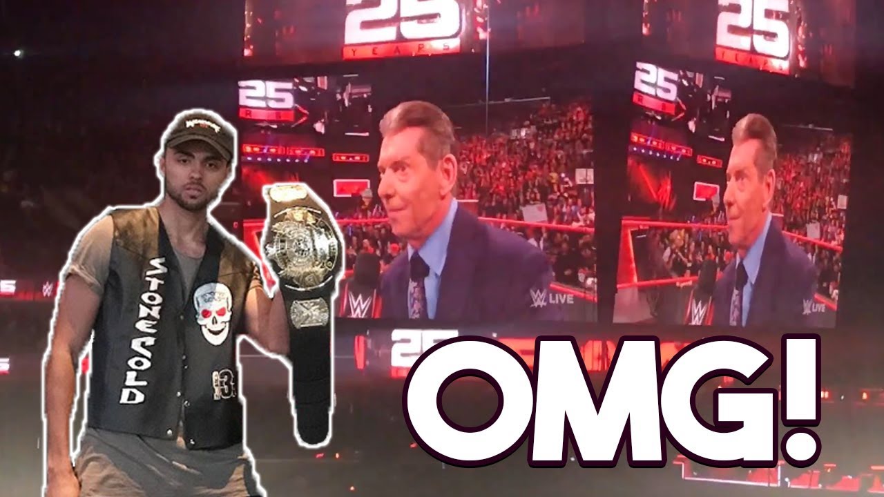 STONE COLD LIVE REACTION AT RAW 25! OMG!