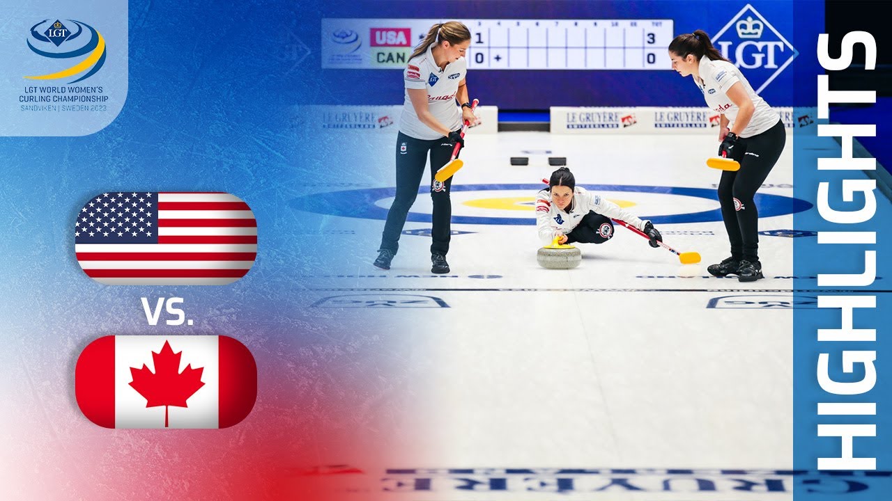 UNITED STATES v CANADA - Round-robin game Highlights - LGT World Womens Curling Championship 2023