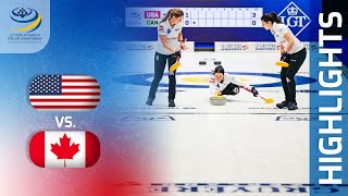 UNITED STATES v CANADA - Round-robin game Highlights - LGT World Women’s Curling Championship 2023