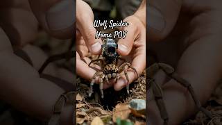 🕷️ POV Entering a Wolf Spider Burrow  Predator Vision #Shorts