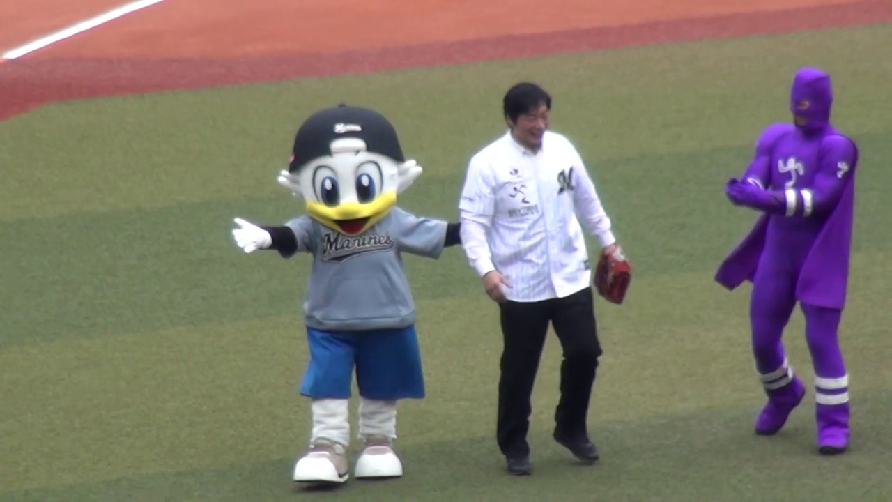 小橋建太さんのロッテ開幕カード始球式 マスコット 手作り