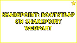 Sharepoint: Bootstrap on sharepoint webpart