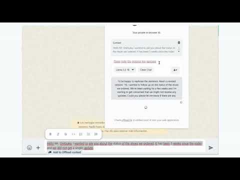 Offload: Fully private AI for any website using local models. video preview 2