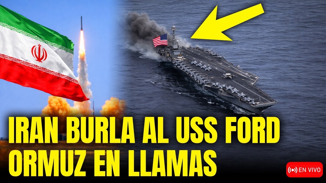 🚨IRÁN BURLA AL PORTAVIONES USS FORD DE EEUU POR TERCER DÍA SEGUIDO!
