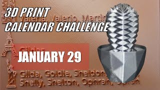 3D print calendar challenge - January 29