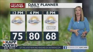 Warm and breezy with some haze today, a big cool-down for the weekend ahead -Briana